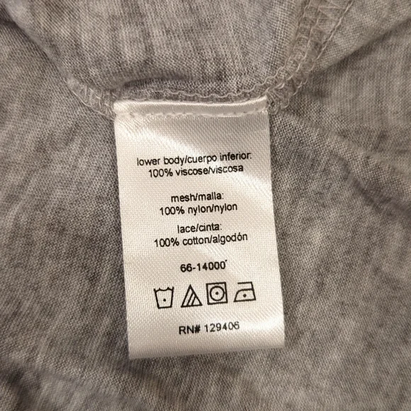 Women's top, size XL, brand new. Mostly white lace with grey jersey lower half - Picture 4 of 5